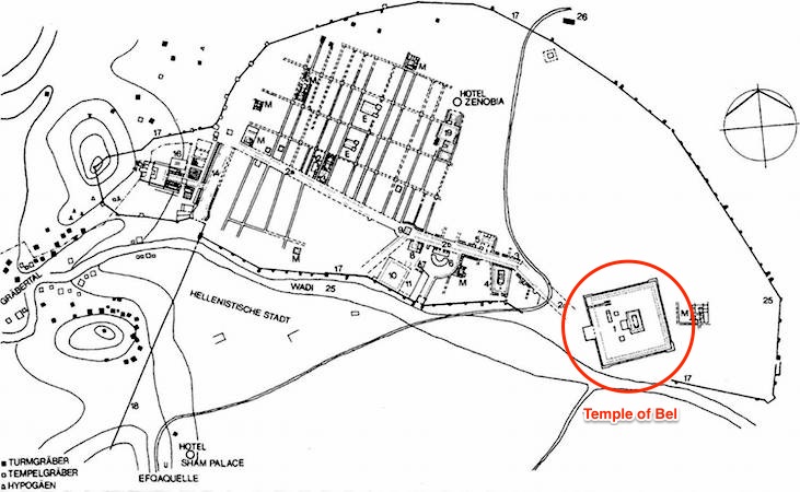 Plan of the site of Palmyra