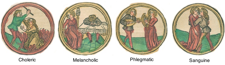 The Four Humors, from Deutche Kalendar, 1498 (Pierpont Morgan Library) 