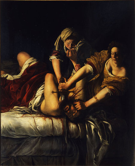 Artemisia Gentileschi, Judith Slaying Holofernes, 1620-21, oil on canvas, 162.5 x 199 cm (Uffizi Gallery, Florence, Italy)