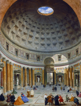 Giovanni Paolo Panini, Interior of the Pantheon, c. 1734, oil on canvas, 128 x 99 cm (National Gallery of Art)